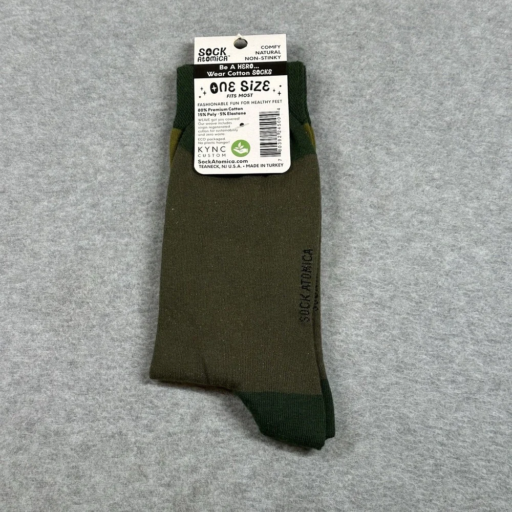 Socks Atomica Socks Adult Soldier Camouflage‎ Green One Size Fits Most